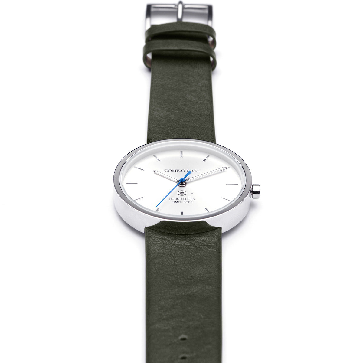 R37S cassa silver con cinturino verde