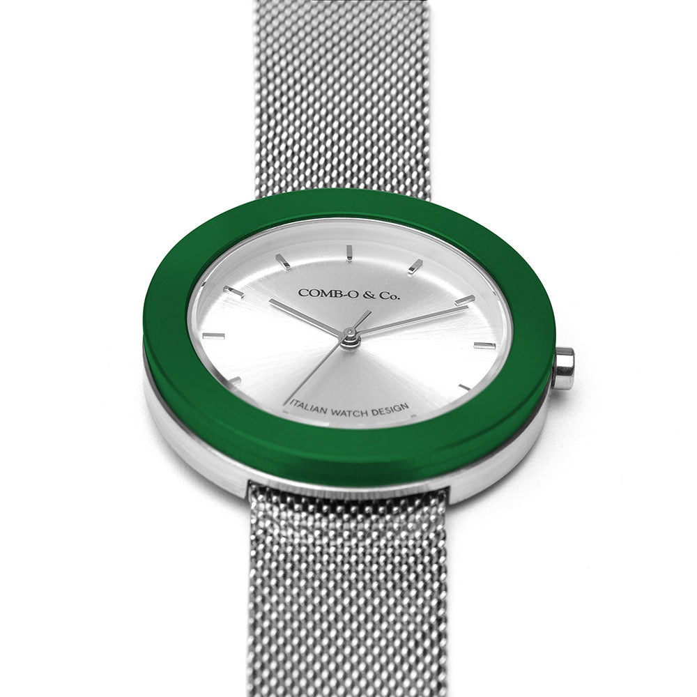 Oblò cassa silver - Cover verde